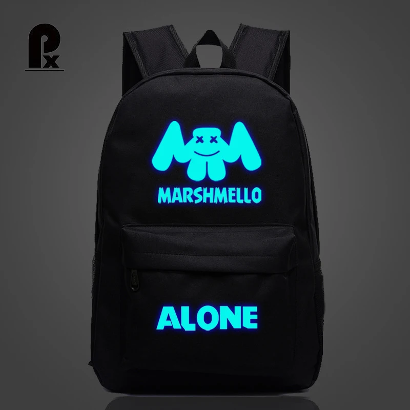 Детский Светящийся рюкзак Marshmello для подростков студенческий школьный мальчиков