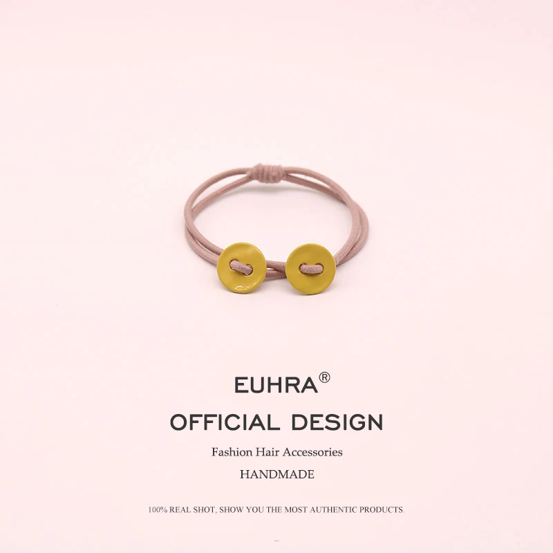 Резинки для волос EUHRA Однотонные резинки круглой формы женщин и девочек на