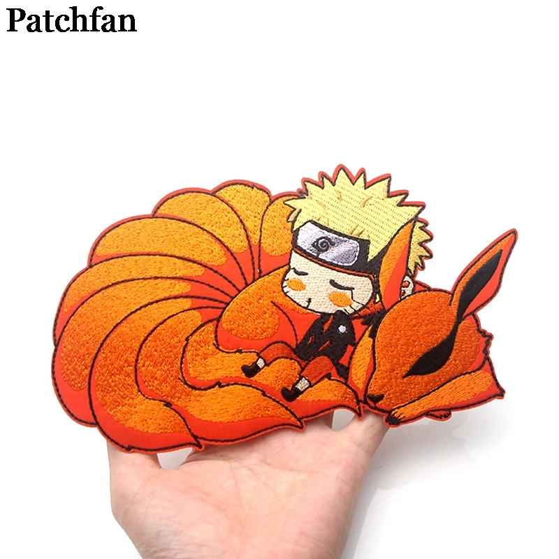 Patchfan Наруто аппликационные заплатки Сделай Сам железо на para обуви джинсы сумка рубашка одежда аксессуары наклейки в стиле панк вышитый значок A2131