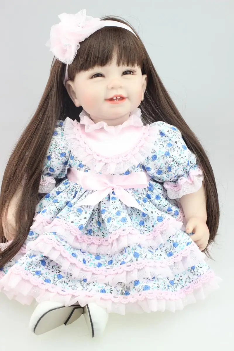 

Lovely girl dolls reborn 22" NPK silicone reborn baby dolls soft fashion BJD princess sleeping dolls kid gift bebe dolls boneca