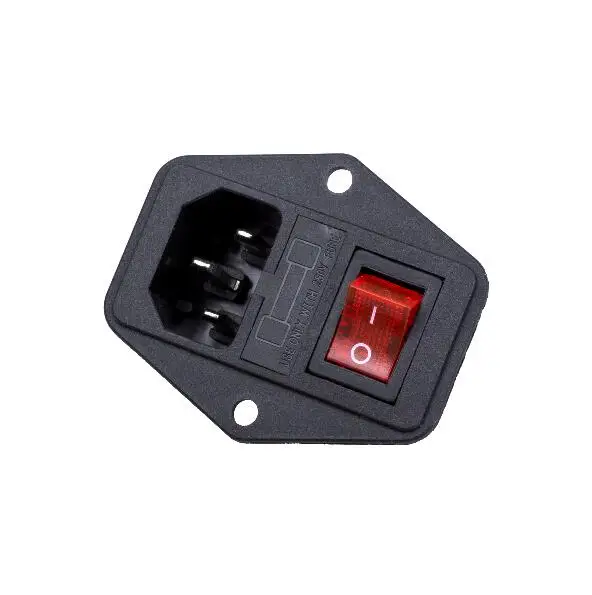 NEW 10A 250V Inlet Module Plug Fuse Switch Male Power Socket 3 Pin IEC320 C14 | Electrical Sockets
