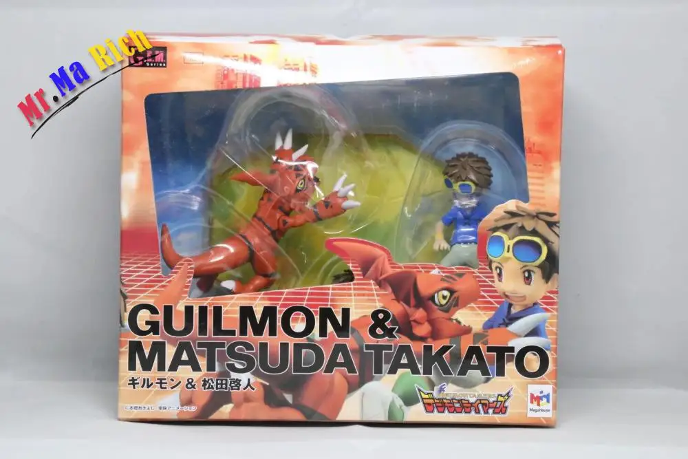 Аниме Фигурка 10 см Digimon Guilmon & матсуда такато ПВХ фигурка Коллекционная модель