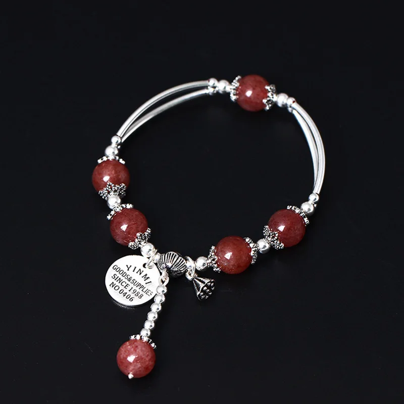 Женский браслет из серебра 925 пробы с бусинами натурального камня|bracelets for|bracelets for