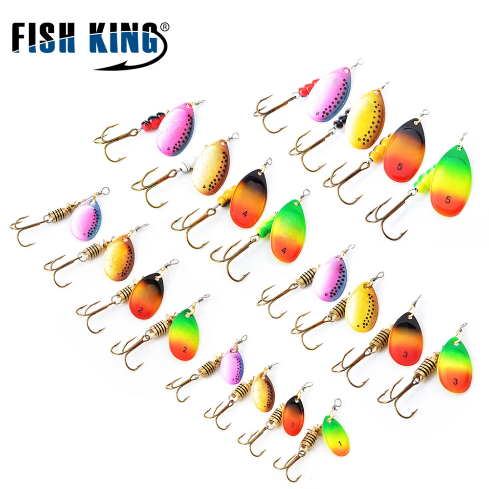 Рыболовный крючок FISH KING Spoon 4 шт. металлическая жесткая приманка с тройными