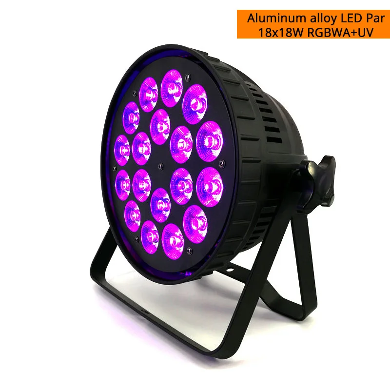 Aluminum Par 18x18W 18x18 Вт RGBWA UV Led Par Светильник DMX сценический светильник s деловой светильник s Профессиональный плоский Par может для вечерние KTV Дискотека DJ подсветка - Цвет: Aluminum Par 18x18W