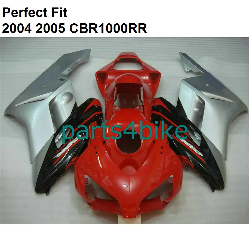 Мотоциклетный Кузов обтекатель комплект для Honda CBR 1000RR 04 05 вино красное серебро