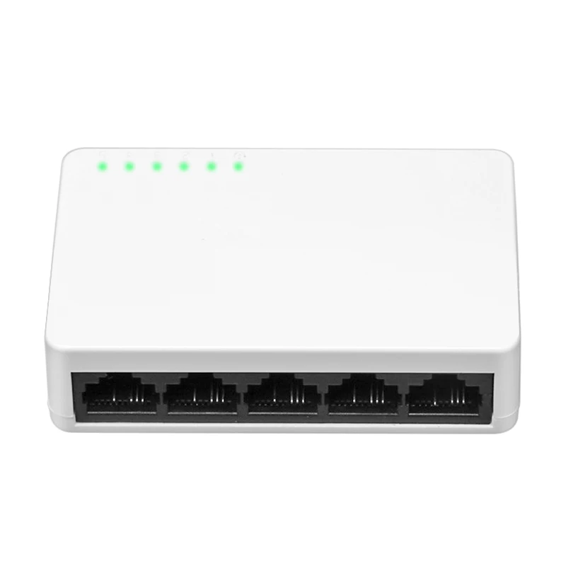Мини сетевой коммутатор 5 портов 10/100 Мбит/с быстрый Ethernet настольный LAN Hub/полный
