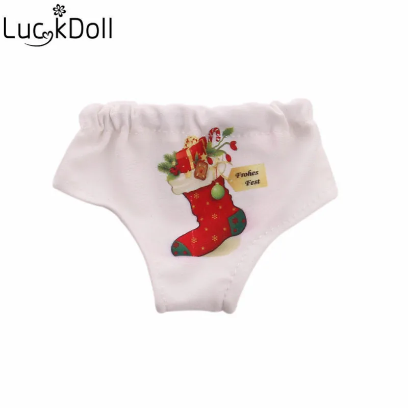 Luckdoll Рождественская Кукла трикотаж+ трусики+ обувь подходит 18 дюймов американские кукольные аксессуары лучший подарок