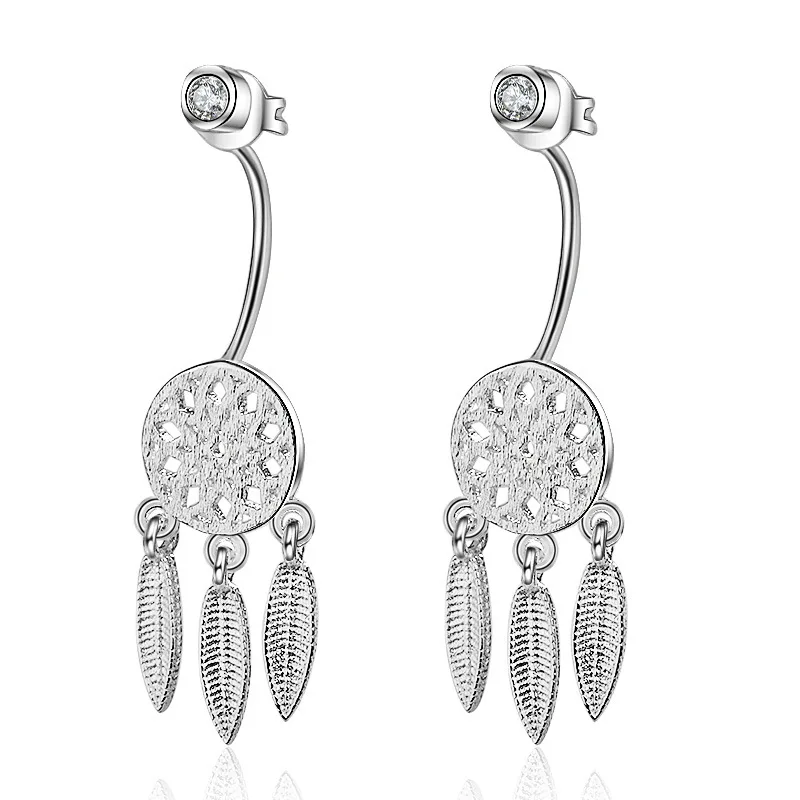 

Fashion Sweet Sunflower Crystal 925 Sterling Silver Ladies Tassel Stud Earrings Original Jewelry For Women Girls Drop Shipping