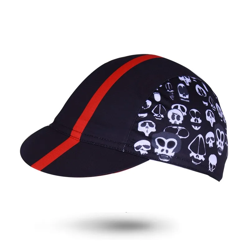 skull red line Велосипедная Кепка s PRO командное кольцо Франция качественная кепка мужская Ciclismo головной убор Защита от солнца УФ шляпа MTB велосипед велосипедный шлем внутренняя Кепка - Цвет: skull red line