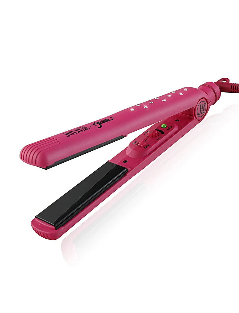Утюг Дома держать профессиональный выпрямитель для волос Flat Iron Выпрямление Керамические Турмалин щипцы для завивки с Бриллиантом HT062Black