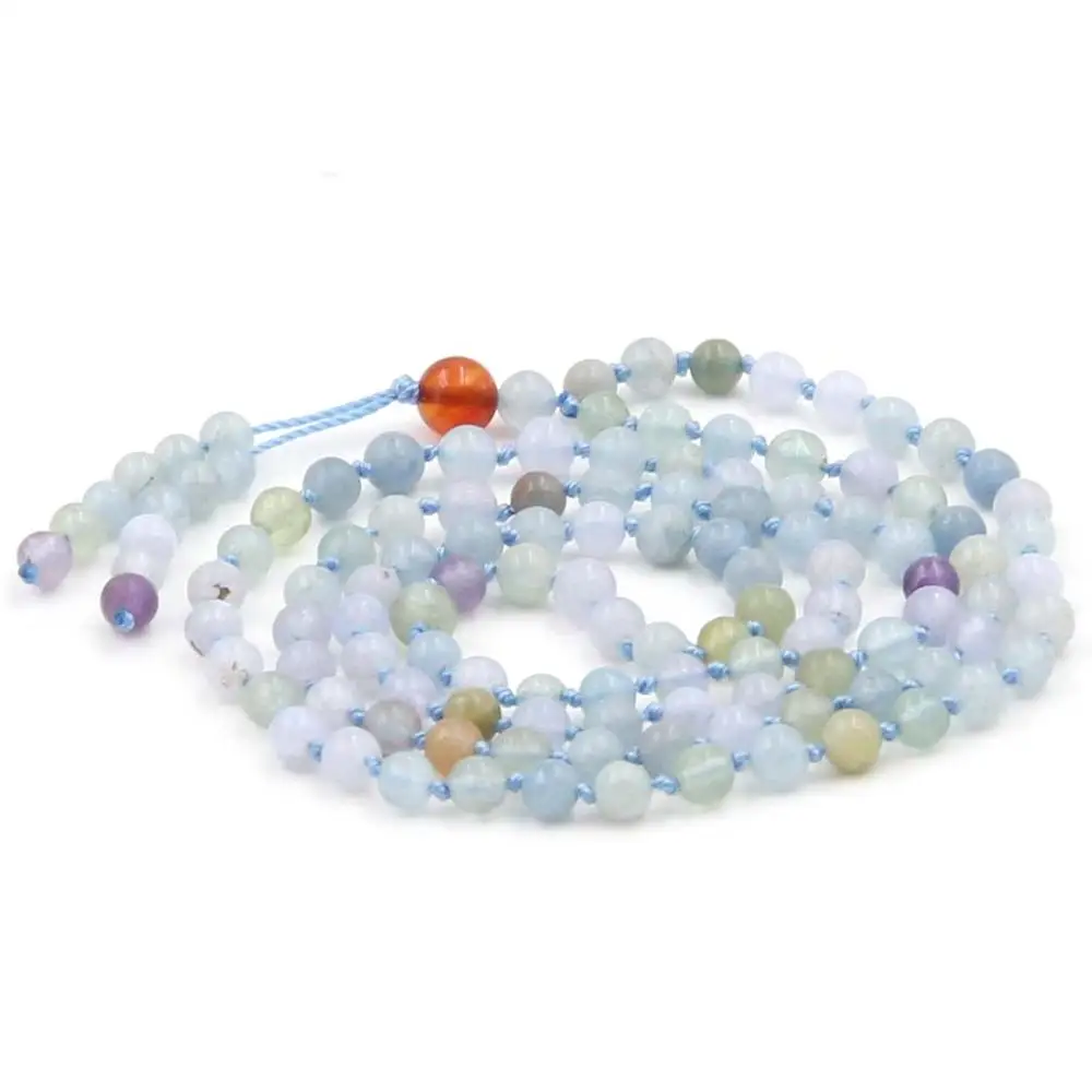 Ручная работа Йога Энергия мала тонкий 4 5 мм натуральный синий халцедон бусы