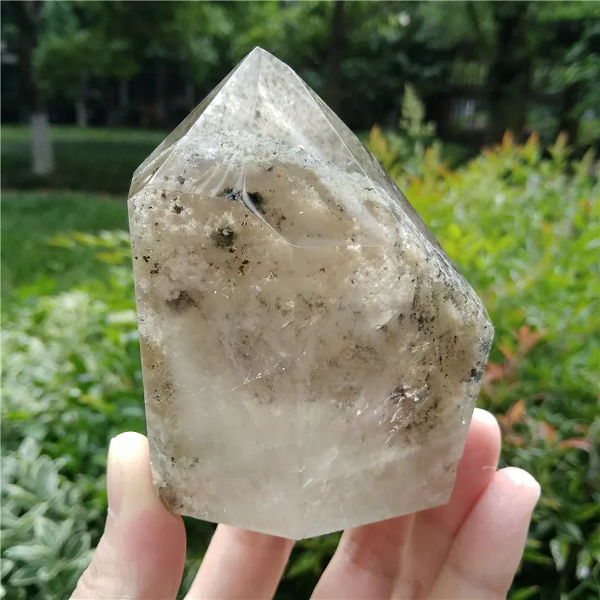261 г Кристал-фантом Wands Ghost Quartz Point Clear Scenic Crystal Chakra Healing Tool медитация Кристалл