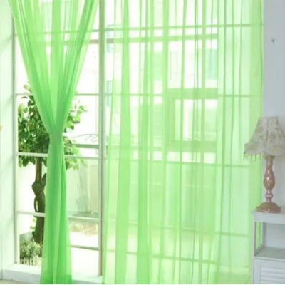 light green 100 см* 200 см Европейские Белые тюлевые занавески для окна занавески s для гостиной современные свадебные цветы Арка вуаль занавеска 5zMM267 - Цвет: light green