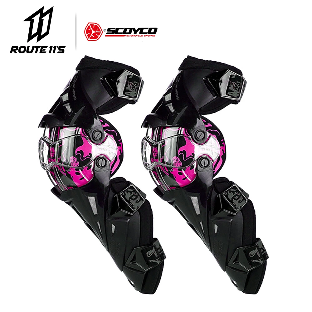 Pink Knee Scoyco мотоциклетные наколенники для мужчин Защитное снаряжение наколенники Rodiller оборудование для мужчин t gear Мотокросс Joelheira Moto - Цвет: Pink Knee