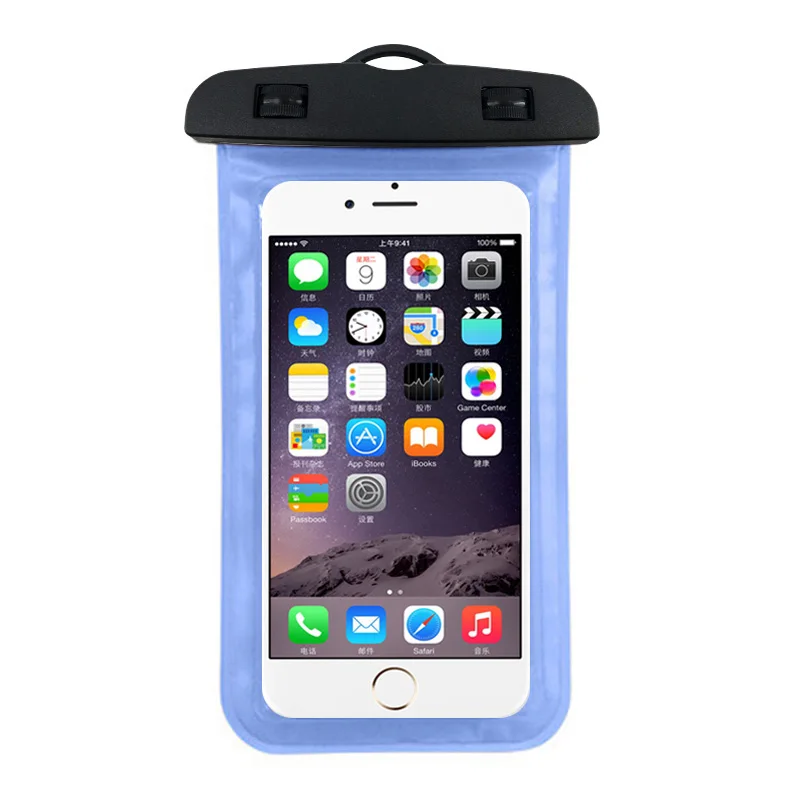 Универсальная крышка Водонепроницаемый Плавание чехол для Apple iPhone X iPhone 6 S Plus 3g 4S 5S 6s samsung A3 A5 A7 J3 J5 J7 Neo Nxt Core Prime - Цвет: Темно-синий