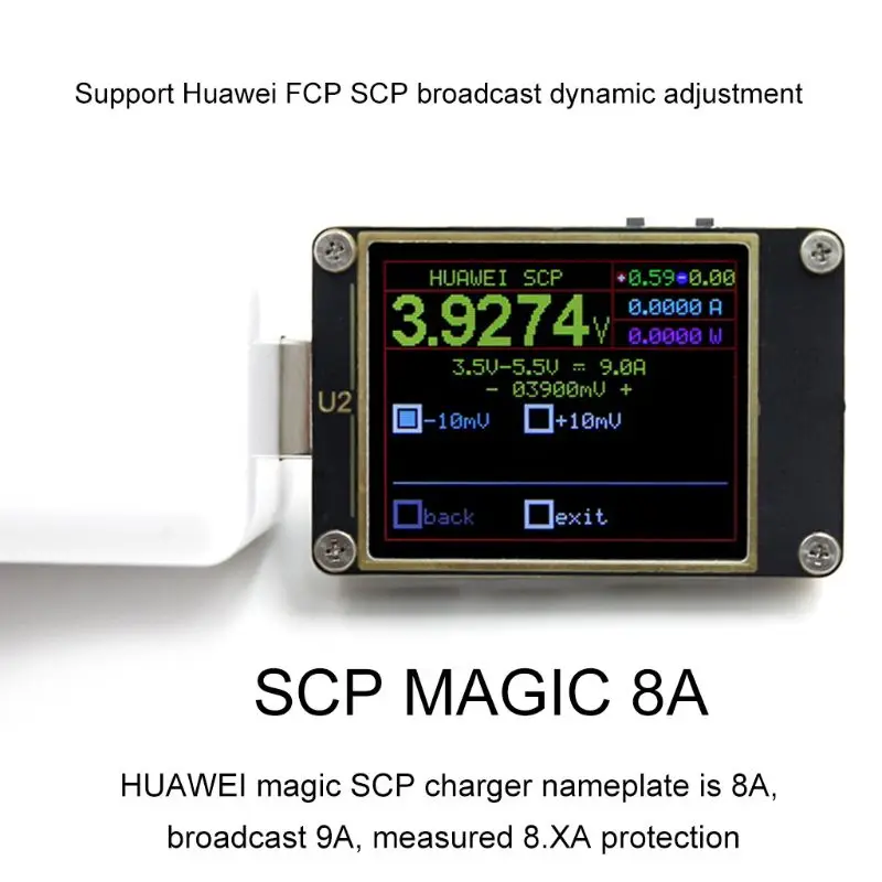 

Upgraded WEB-U2 USB Tester QC4.0+ PD3.0 2.0 PPS Quick Charging Protocol Capacity DC meter 4~24V 5A