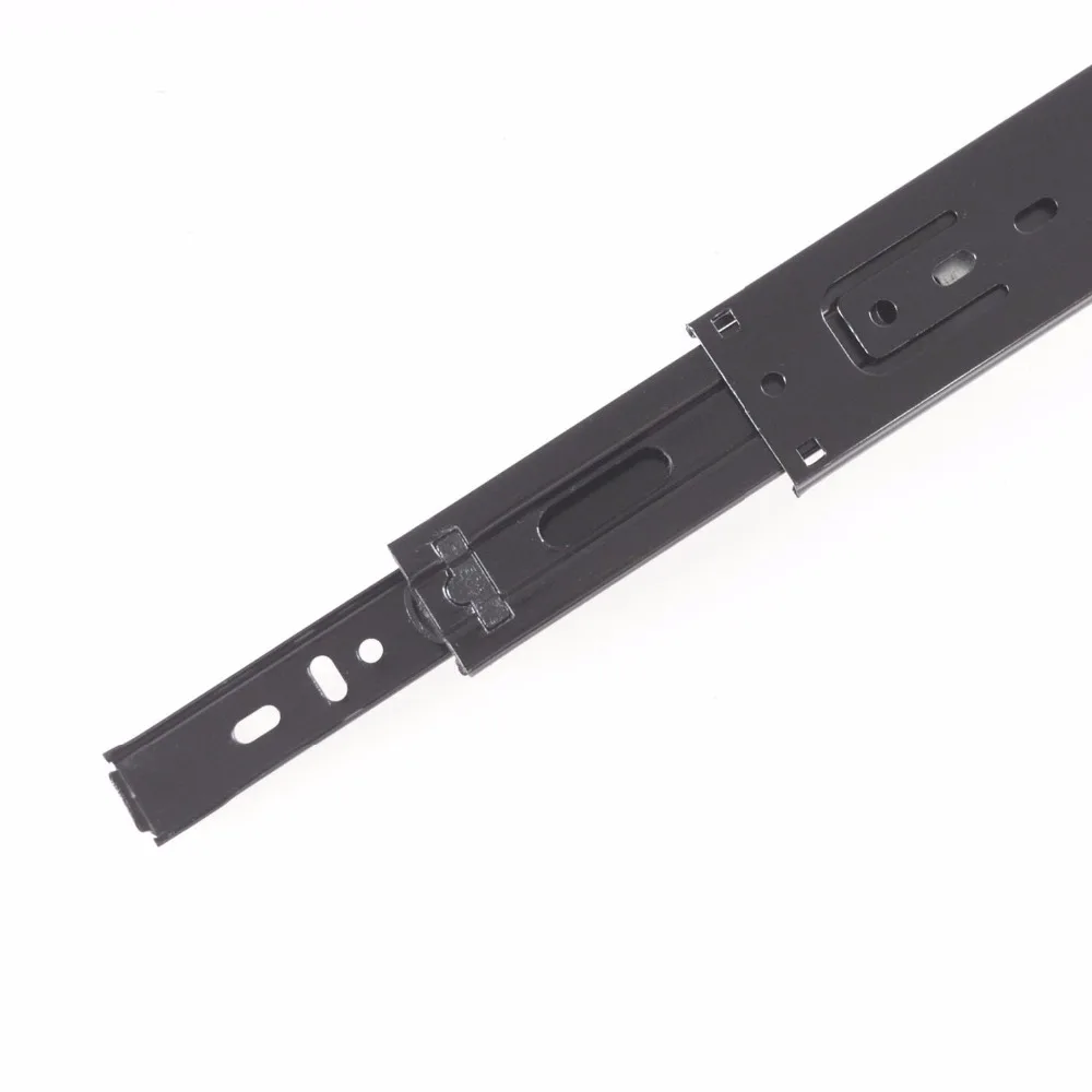 Мебельный ящик 325 мм длина телескопические 3-складные раздвижные рельсы черный 2