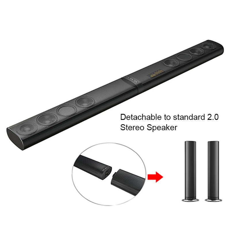 60 Вт 3D дома Театр ТВ Soundbar Bluetooth Колонки Беспроводной Sound Bar стерео LED TF оптический