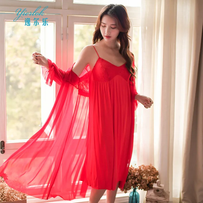 Женская ночная рубашка с длинным рукавом Missyou новая модель ночного белья в