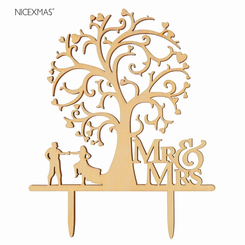 Топпер для торта Mr Mrs Tree Топпер для торта свадебный торт аксессуары Топпер для торта украшение для свадебной вечеринки