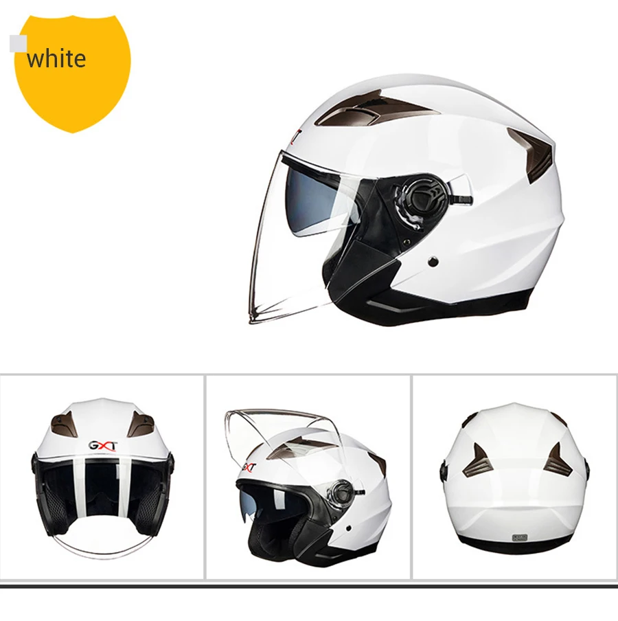 GXT Лето мотоциклетный шлем с открытым лицом двойной объектив Casco Шлем Мотоцикл Скутер Capacete защитный шлем козырек для мотоцикла