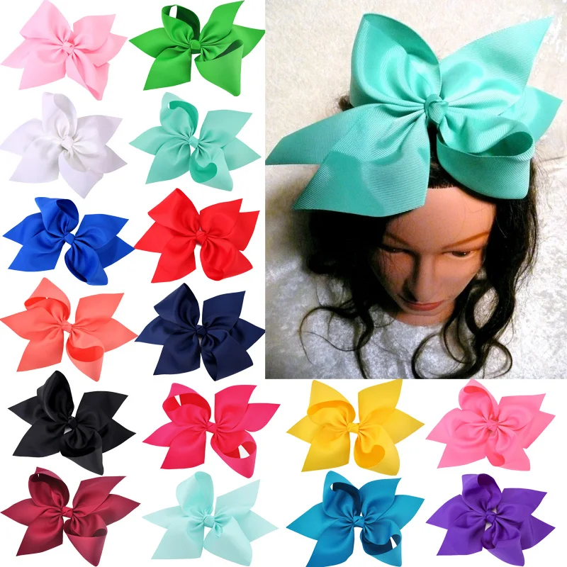 

10 Inch Large Grosgrain Ribbon Women Hair Bows Barrettes Girls Boutique Hairpins Hair Clips Children Kids Hair Accessories