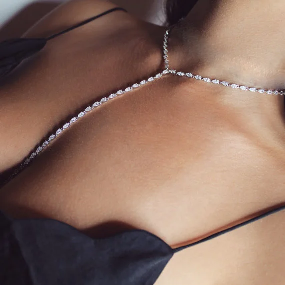 Новинка 2020 уникальная пикантная длинная цепь для тенниса свадебные ювелирные