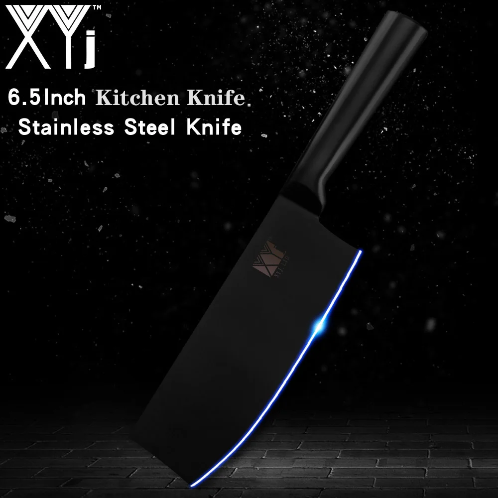 6.5 inch Nakiri XYj ножи из нержавеющей стали японские кухонные ножи шеф-повара ультра острое лезвие сантоку Мясник хозяйственный нож кухонные инструменты - Цвет: 6.5 inch Nakiri