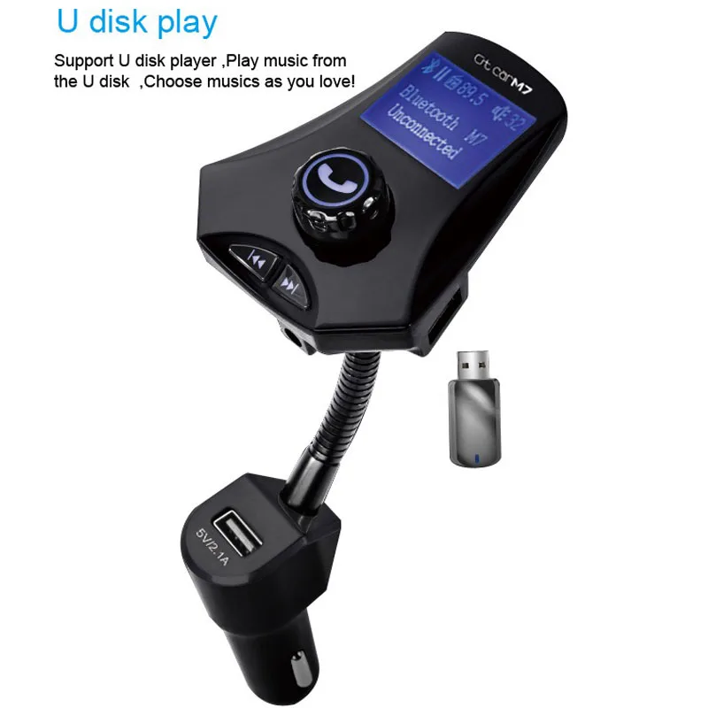 Автомобильный MP3 плеер fm передатчик модулятор Bluetooth громкая связь вызов