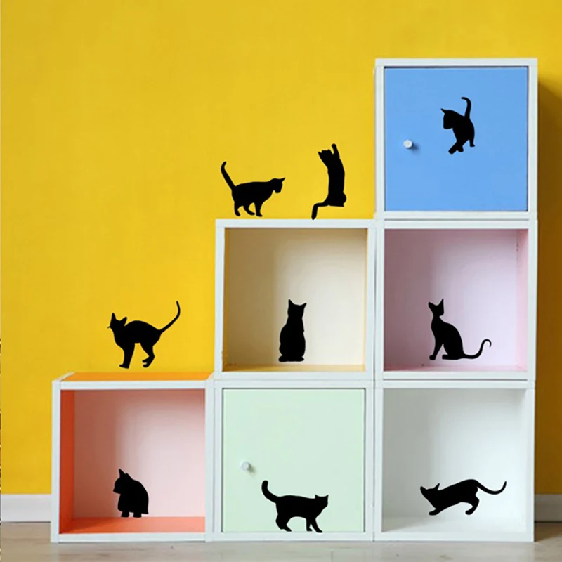 Наклейки на стену Nine Cats для домашнего офиса DIY прекрасный художественный Декор