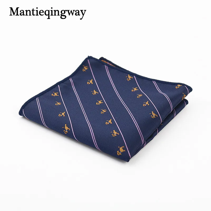 Mantieqingway Пейсли Цветочный Узор в горошек платок мужской деловой костюм полиэстер Карманный квадратный темно-синяя полоса красные носовые платки