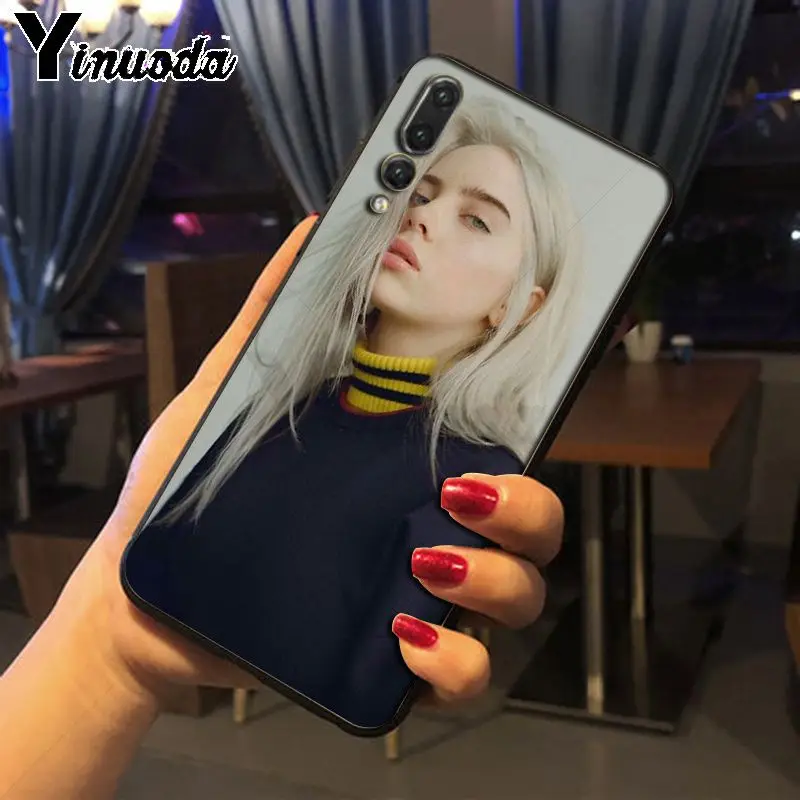 Умный чехол Yinuoda Billie Eilish черный мягкий для телефона huawei mate 10 lite p20lite nova 3i honor 8x mate20 pro