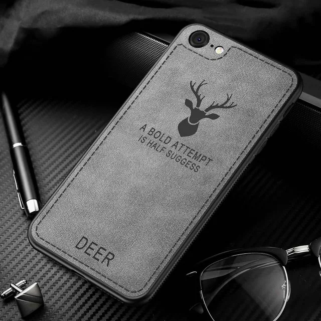 Gray Для iPhone 6 6s SE 5 5G 5S 7 8 Plus X XS 11 Pro Max XR Ультратонкий чехол из мягкого ТПУ с объемным рисунком оленя - Цвет: Gray
