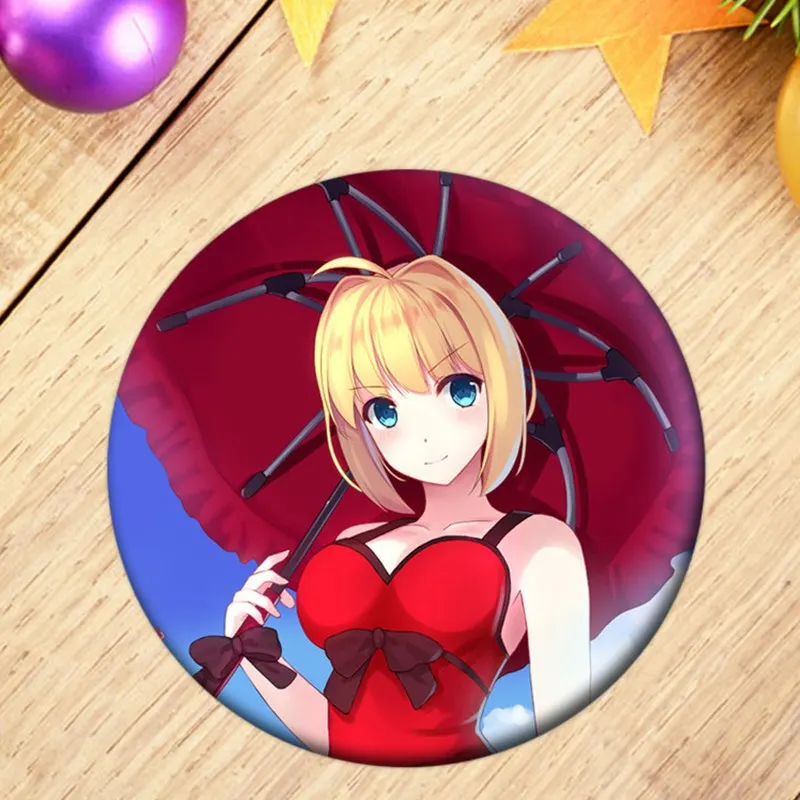1 шт. Fate stay night значок косплея Saber брошка мультфильм Pins Rin Tohsaka Коллекционные Значки