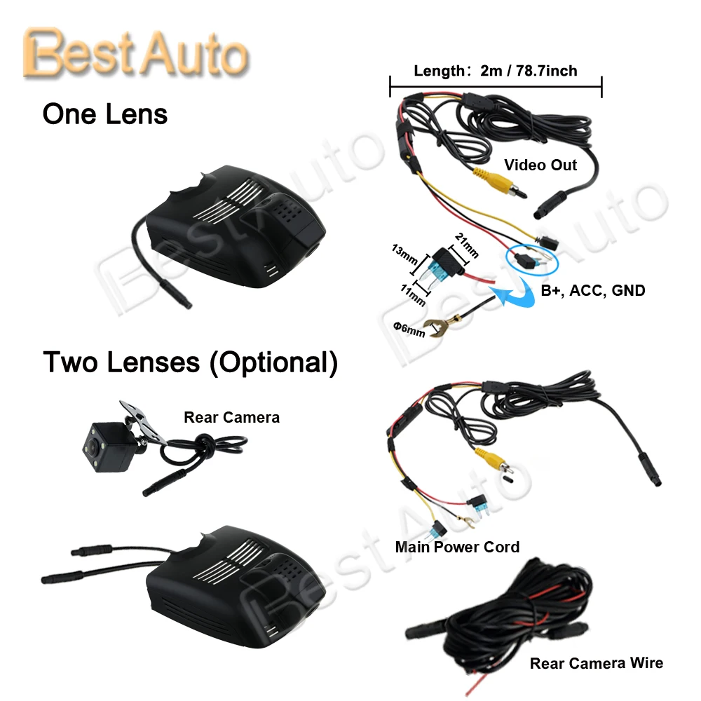 Приложение Управление автомобилей, Wi-Fi DVR Камера для Mercedes-Benz CLS Скрытая Установка sony IMX323 Новатэк 96658