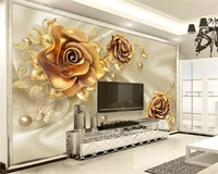 beibehang custom silky classic stereo wall paper 3d soft bag jewelry flower classic tv background papel de parede 3d wallpaper