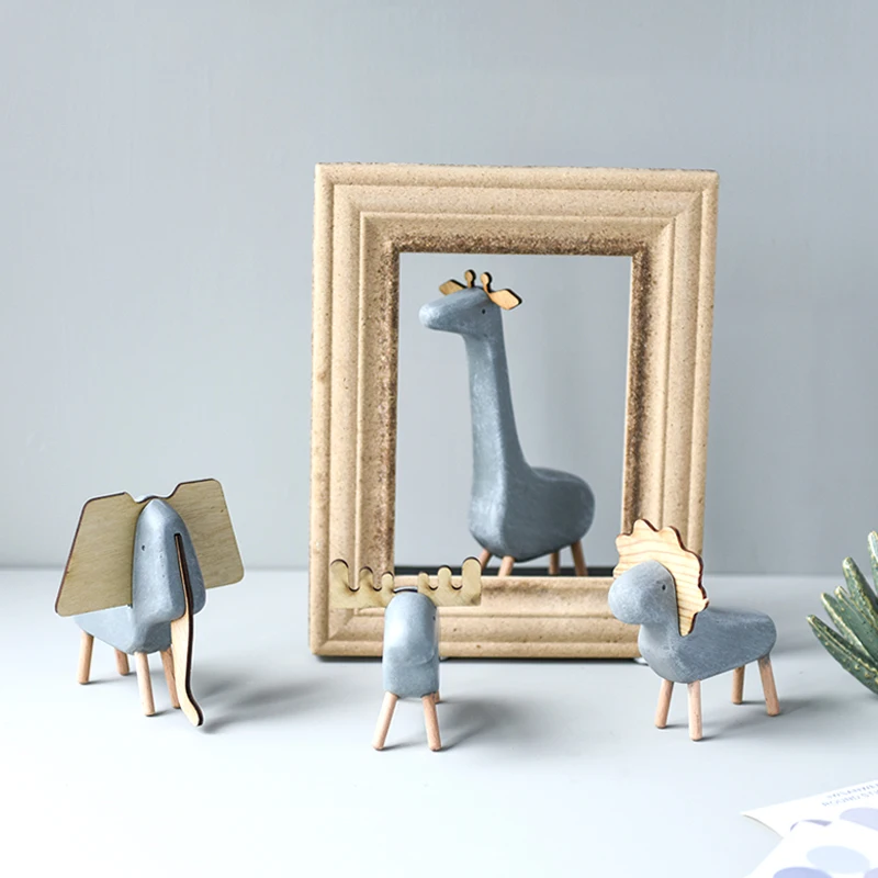 Скандинавские оригинальные резиновые животные настольные украшения аксессуары