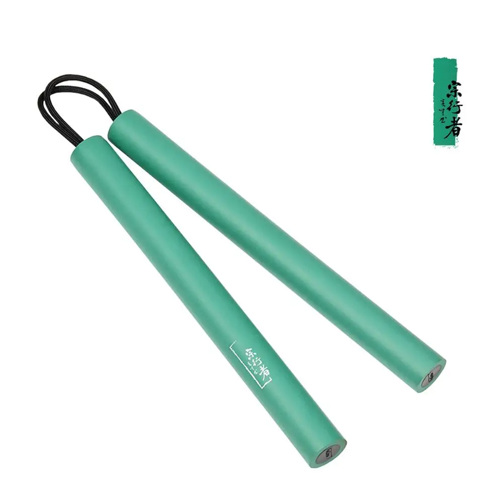 Боевые искусства уровень тхэквондо в Nunchakus дети Веревка Цепи nunchaku юный ребенок кунг-фу ушу нунчаки тренер начинающих - Цвет: 250mm green