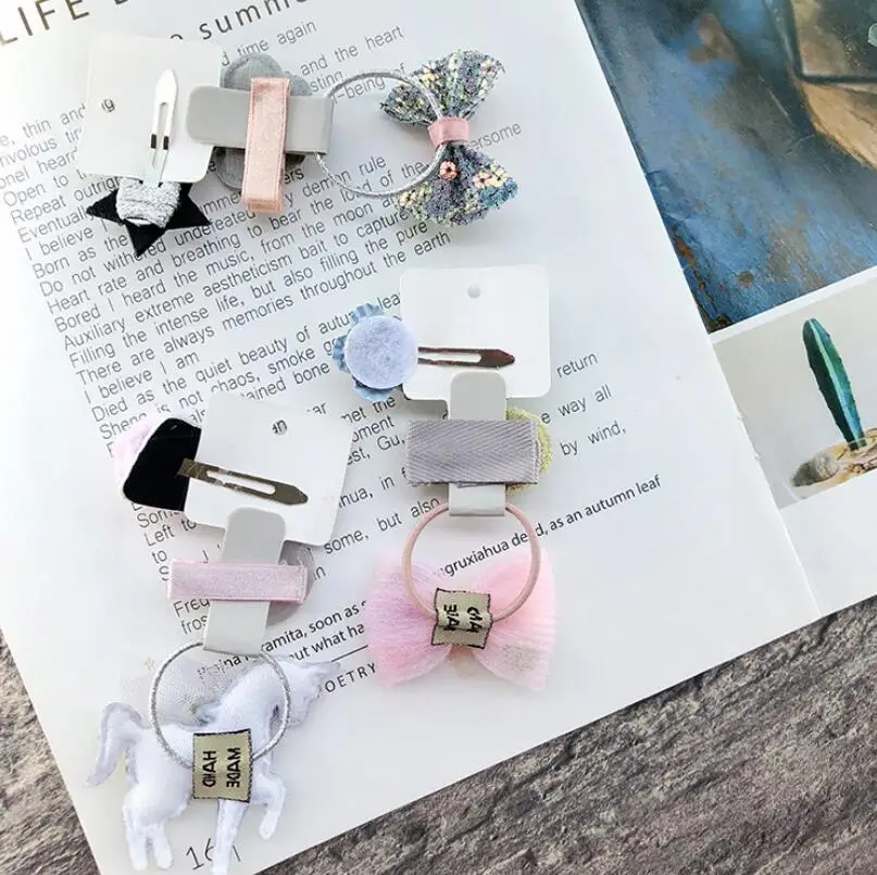 Новинка 3 шт./компл. Детские аксессуары для волос девочек цветочная ткань