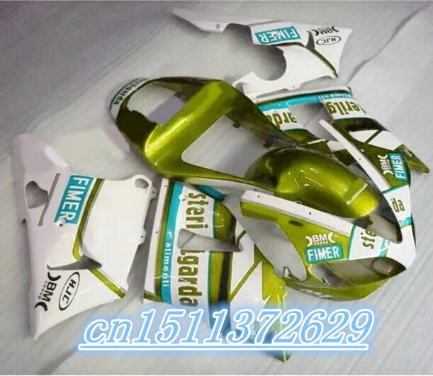 

Dor-white green Fairing Fit Fits For YZF1000 R1 2000-2001 YZF 1000R1 00-01 2000 2001 D