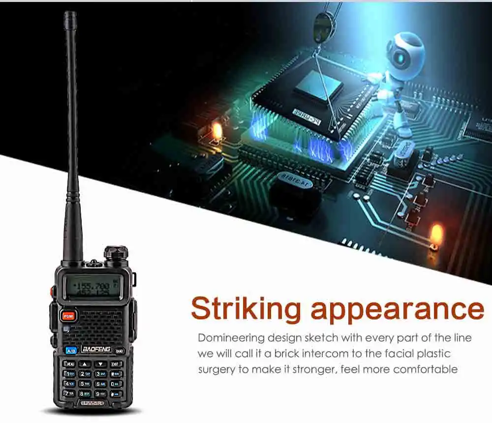 10 км Walkie Talkie UV-5R BaoFeng uv5r для охоты 136-174 МГц 400-520 МГц vhf uhf мобильное радио двухдиапазонное радио cb baofeng uv 5r