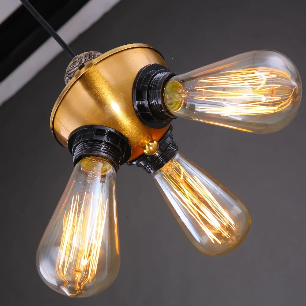 Элегантная винтажная бронзовая Подвесная лампа для кухни подвесной светильник