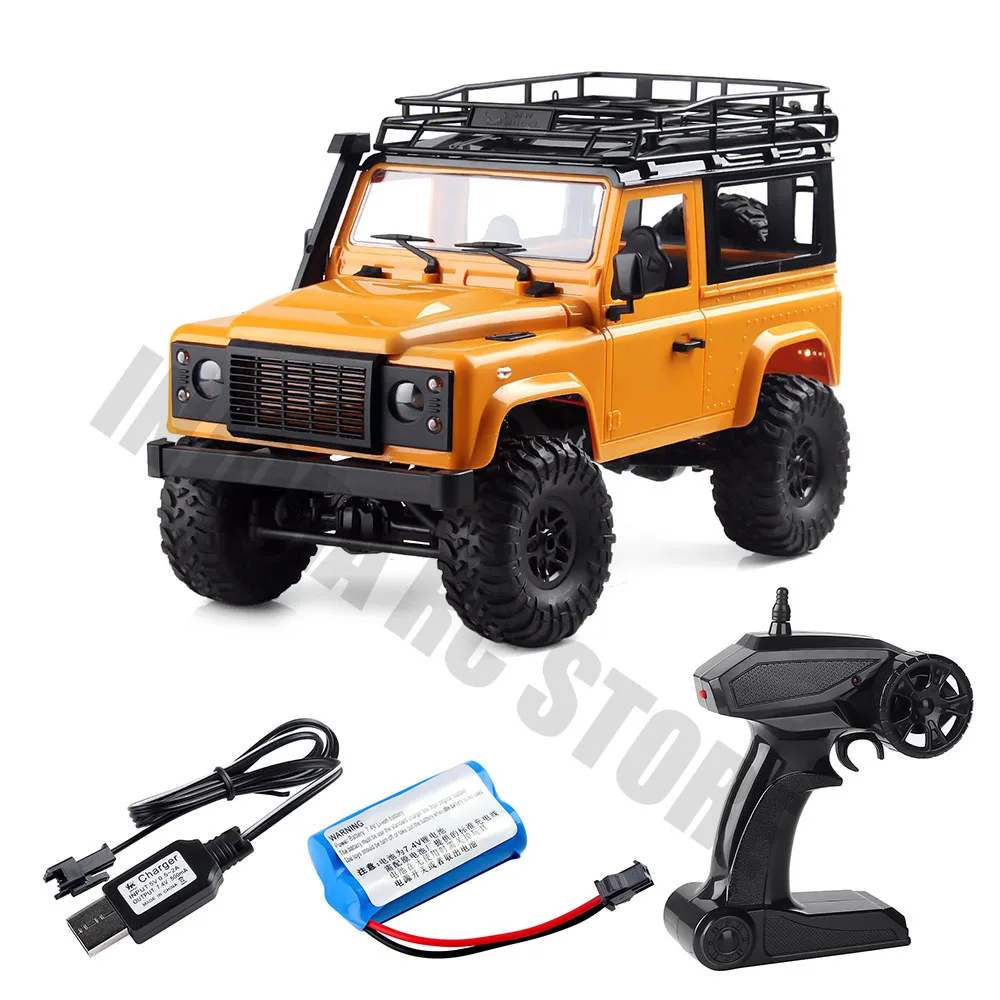 2,4G 4*4 колеса MN-90 MN-91 1/12 Масштаб RC Автомобиль Дистанционное управление грузовик игрушки MN модель RTR версия D90 Defender пикап - Цвет: MN90 Yellow