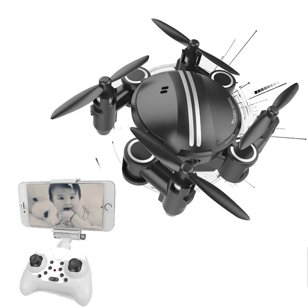 

EBOYU(TM) SH1 WiFi 2.4GHz 4CH 6-Axis Gyro 3D LED UFO Mini RC Quadcopter Drone with WIFI Real-Time FPV and HD 0.3MP Camera RTF