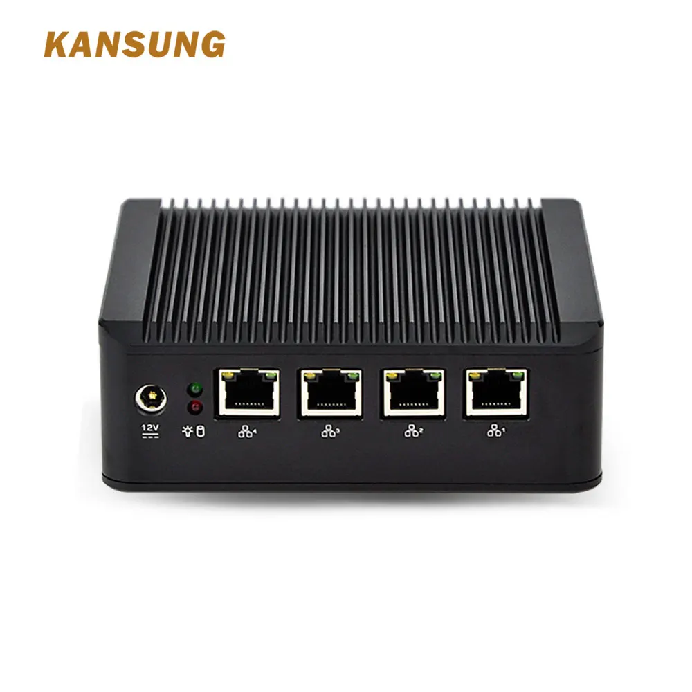 KANSUNG Intel мини ПК J1900 Процессор четырехъядерный Nano ITX 4 гигабитный NIC как брандмауэр маршрутизатор Безвентиляторный Компьютер