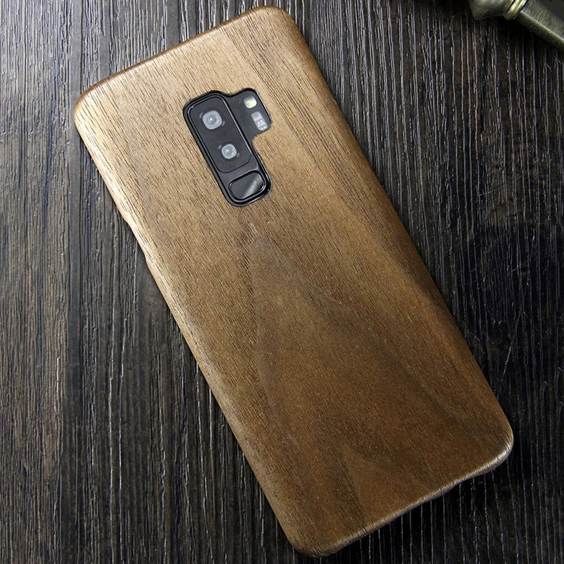 Для samsung S9 Plus чехол Роскошный тонкий ультра тонкий жесткий из натурального дерева противоударный защитный чехол для телефона для S9 S8 Plus задняя крышка