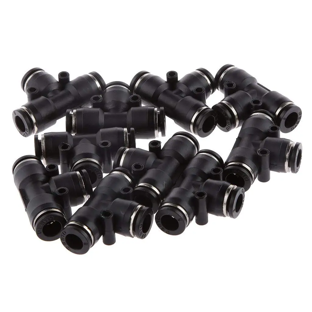 Горячая продажа Т образный соединитель пневматическая воздушная линия 6 мм 8 OD