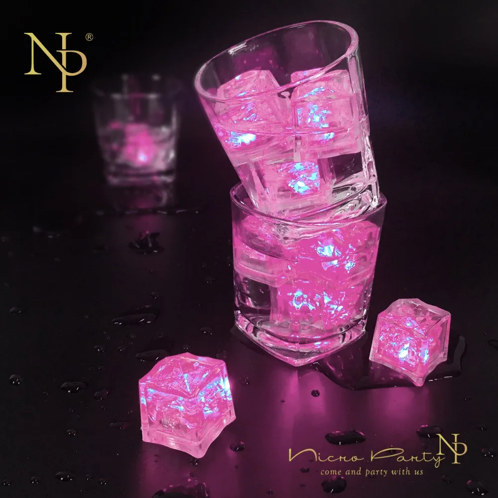 Nicro 12 шт./лот светодиодные кубики льда на День святого Валентина цветная