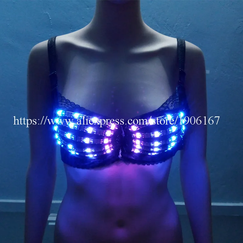 Новый дизайн светящийся сексуальный женский бюстгальтер со светодиодсветильник